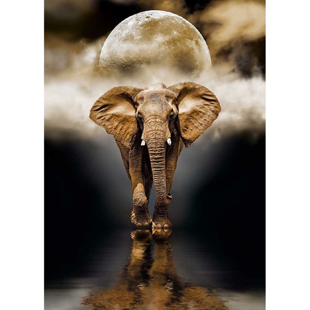 Diamante Bordado Elefante Imagen Rhinestone Punto de Cruz Mosaico Pintura Tmvgtek decoración de arte en el hogar