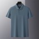 thumbnail image 5 of Vestido de Camiseta, Suelto Casual de Manga Corta Camisa de Solapa con Rayas, Cremallera de Punto Cuarto para Hombres, 5 of 6