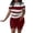 Wine, variant on Two Piece Shorts Set for Women Plus Size Summer Stripe Airport Travel Outfits Casual Top and Shorts Sets Matching Clothing Vacation Outfits