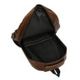 thumbnail image 2 of PU Soft Leather Backpack Large Capacity Men,Black With Red Mark, 2 of 2