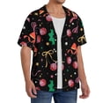 thumbnail image 3 of Disketp Men's Hawaiian Disco Mirror Ball Print Shirts Button Down Holiday Beach Shirts-Small, 3 of 5