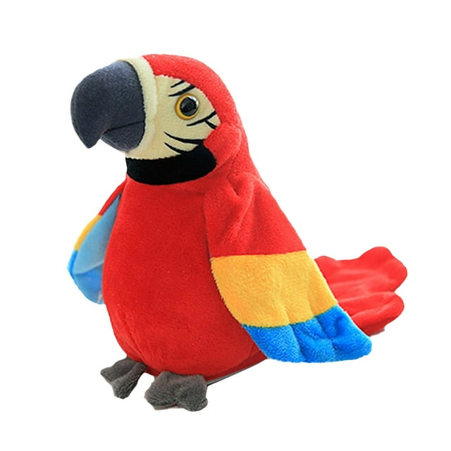 Talking Parrot Repite Lo Que Dices, El Juguete de Peluche de Eléctrico Que Hab, Repitiendo El Juguete , Repitiendo El Habndo, Habn Hab rojo CUTICAT Juguetes eléctricos para hablar