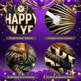 thumbnail image 4 of Golden Fireworks Happy New Year Banner Clock Design New Year Display City Lighted Letters Holiday Backdrop for New Year Party Eve Celebration Indoor Decoration, 4 of 9