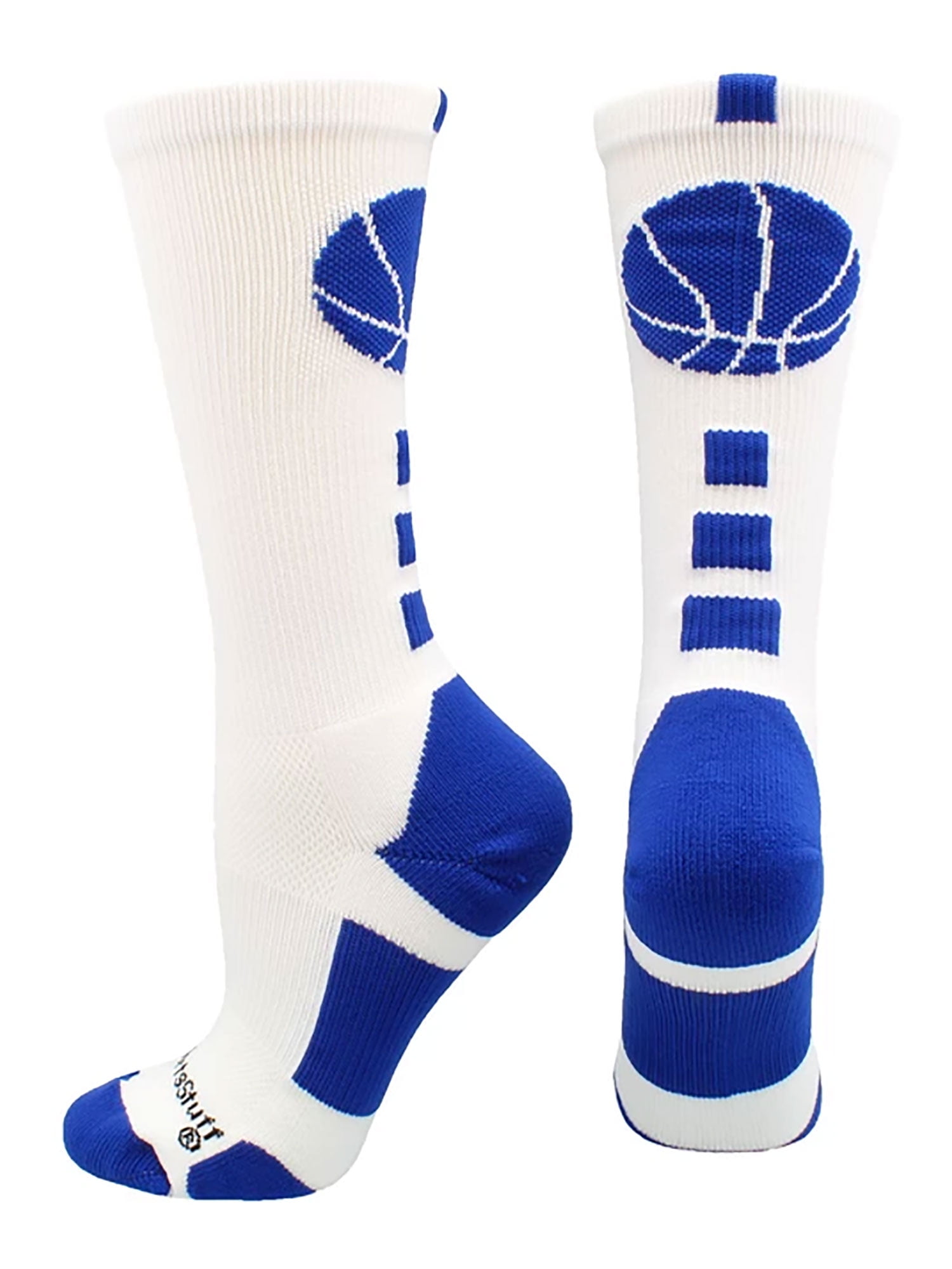 blue and white basketball socks