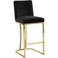 thumbnail image 3 of Heidi Black Velvet Stool-Color:Black Velvet,Finish, 3 of 5