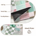 thumbnail image 6 of Spring Floral Checkered Entryway Rug 2'x3'&nbsp; Non Slip Front Door Mats, Turquoise Pink Buffalo Plaid Entrance Rugs Indoor Outdoor Carpet, Washable Floor Mats Small Area Rug for Bedroom Kitchen, 6 of 8