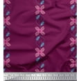 thumbnail image 1 of Soimoi Modal Satin Fabric Leaves & Floral Hand Drawn Printed Craft Fabric by The Yard 42 Inch Wide, 1 of 3