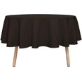 thumbnail image 1 of LAICAIW Nappe Ronde - 60 Pouces - Résistante à l'Eau, Anti-Déversement, Lavable, Nappe en Polyester, Tissu Décoratif, Housse de Table pour Table à Manger, Buffets, Fêtes et Camping, Brun, 1 of 7
