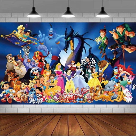 Donald Duck Backdrop Banner Party Supplies Poster Movie Theme Background for Photography Birthday Decorations