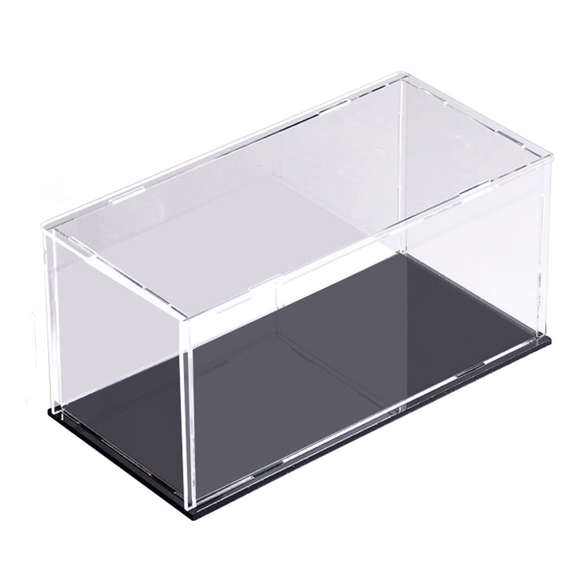 Transparent Acrylic Display Case Dustproof Display Box Case Plastic Base 