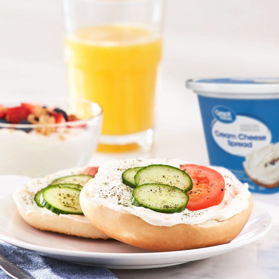 Great Value Original Cream Cheese Spread, 12 oz Tub (Refrigerated)