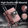 thumbnail image 5 of SUGIFT 3 Piece Luggage Set, Hardside Luggage Spinner Wheels Suitcase Carry on Luggage, TSA Lock, 20in24in28in, Rose Gold, 5 of 9