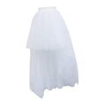 thumbnail image 3 of Faldas de tul de malla en capas con cintura alta y elástica para mujer Blanco, 3 of 7