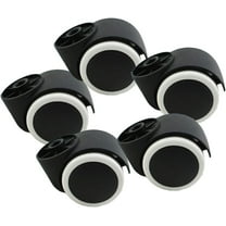 Gamvdout Plate Casters Office Chair Caster Wheels 48mm Heavy Duty Polyurethane Casters Rodless Silent Caster Twin Wheel Replacement Swivel Chair Wheels Furniture Casters Capacity 150kg 5pcs