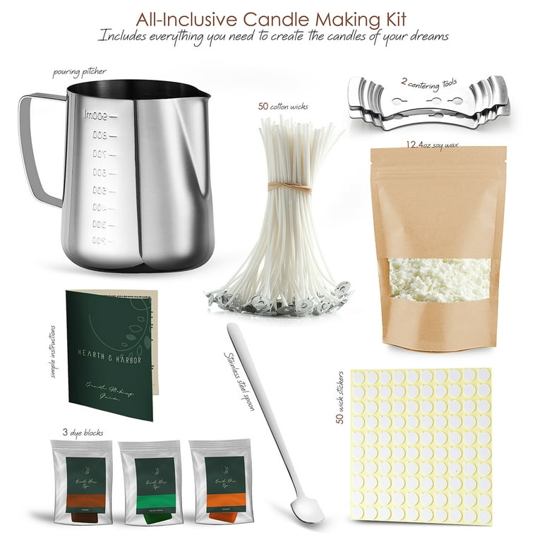 Hearth and Harbor Complete DIY Candle Making Kit Supplies for Adults and Children