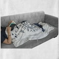 thumbnail image 6 of Anchor Soft Flannel Fleece Throw Blanket, Hand Drawn Everybody Needs Vitamin Sea Words Monochrome Fish Silhouette, Cozy Plush for Indoor and Outdoor Use, 60" x 80", Dark Blue and White, by Ambesonne, 6 of 6