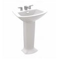 thumbnail image 2 of Toto Soiree 29-1/2" Pedestal Bathroom Sink with 3 Holes Drilled and Rear Overflow, Pedestal Included, Available in Various Colors, 2 of 7