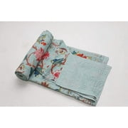 Indian Hand Block Print Quilt Cotton Kantha Quilts Handmade Quilt Kantha Throw Kantha Blanket Bedspread Throw Quilt King Size Quilt