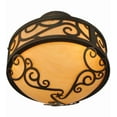 thumbnail image 4 of Meyda Tiffany 137259 Lilliana 3 Light 12" Wide Semi-Flush Bowl Ceiling Fixture - Gilded, 4 of 7