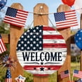 thumbnail image 1 of Independence Day America Wooden Hanging Decoration Patriotic Round Wall Decor For Home And Porch Festival Celebration Hanging Board Decoration, 1 of 6