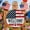 D, variant on 4th of July Patriotic Wooden Round Welcome Sign, American Flag Wall Hanging Decor for Front Door Porch, Independence Day God Bless America Home Party Ornament