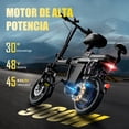 thumbnail image 4 of Bicicleta Eléctrica Uber Eats Adulto Autonomía 60km Real S1, 4 of 9
