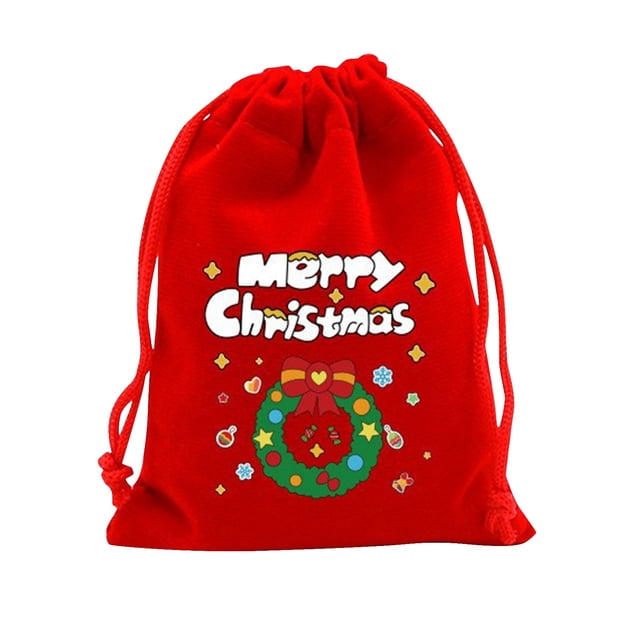 Dsscvnef Christmas Bag Red Velvet Drawstring Bag Christmas Packaging Bag Jewelry Bag Christmas Snack Bag Drawstring Bag Cool Christmas Ornament Christmas Ornament Daughter