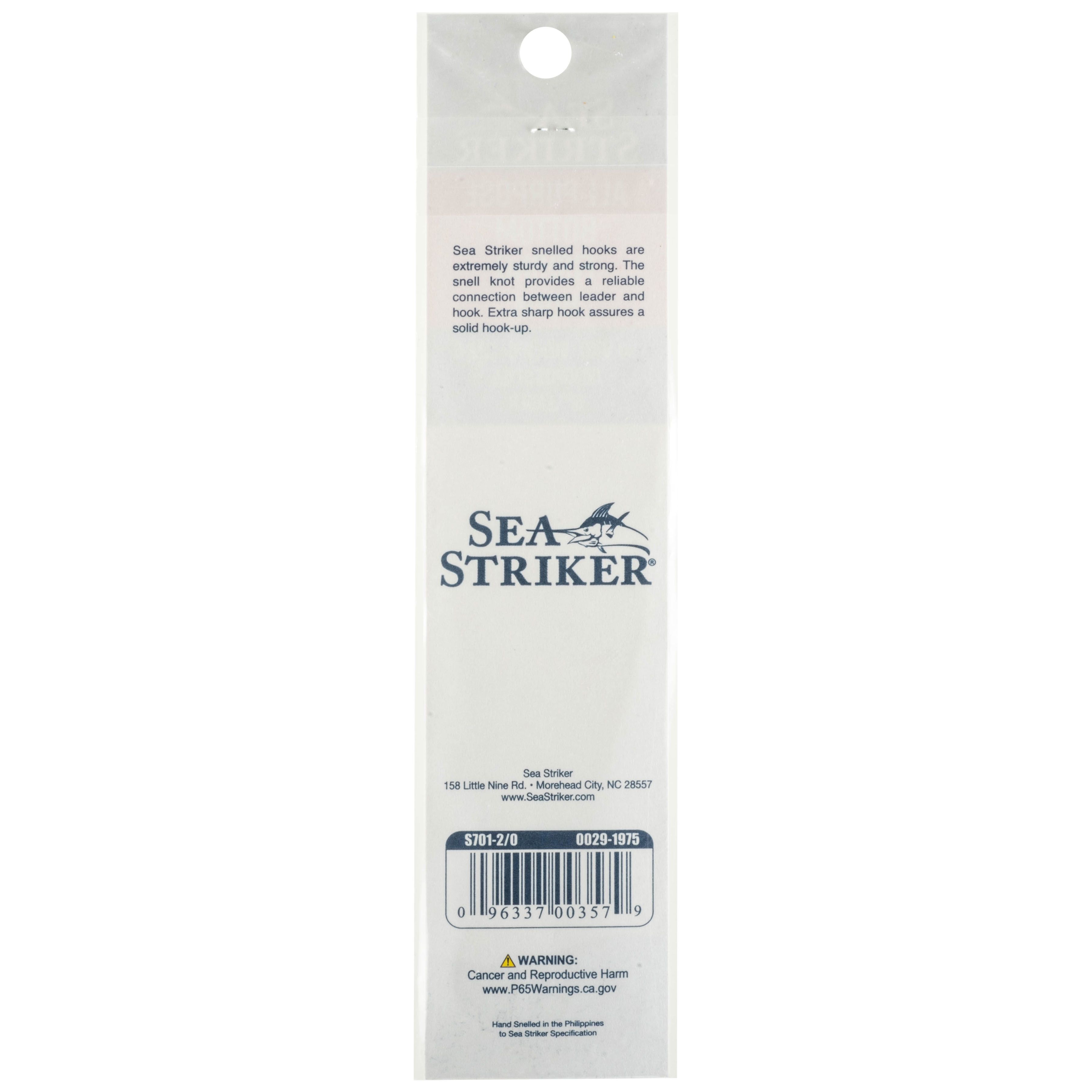 Sea Striker Snelled Hooks Sz3/0 Nickel Octopus 576ct, S701-3/0