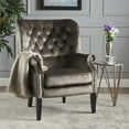 thumbnail image 2 of Historyli Go5H Velvet Accent Chair, Upholstered Side Armchair With Birch Legs, Mid Century Living Room Chairs, Club Chair,For Study Vanity Bedroom, 2 of 10