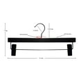 thumbnail image 7 of NAHANCO #21214RC 14" Low Gloss Black Skirt/Pant Hangers (Pack of 100), 7 of 7