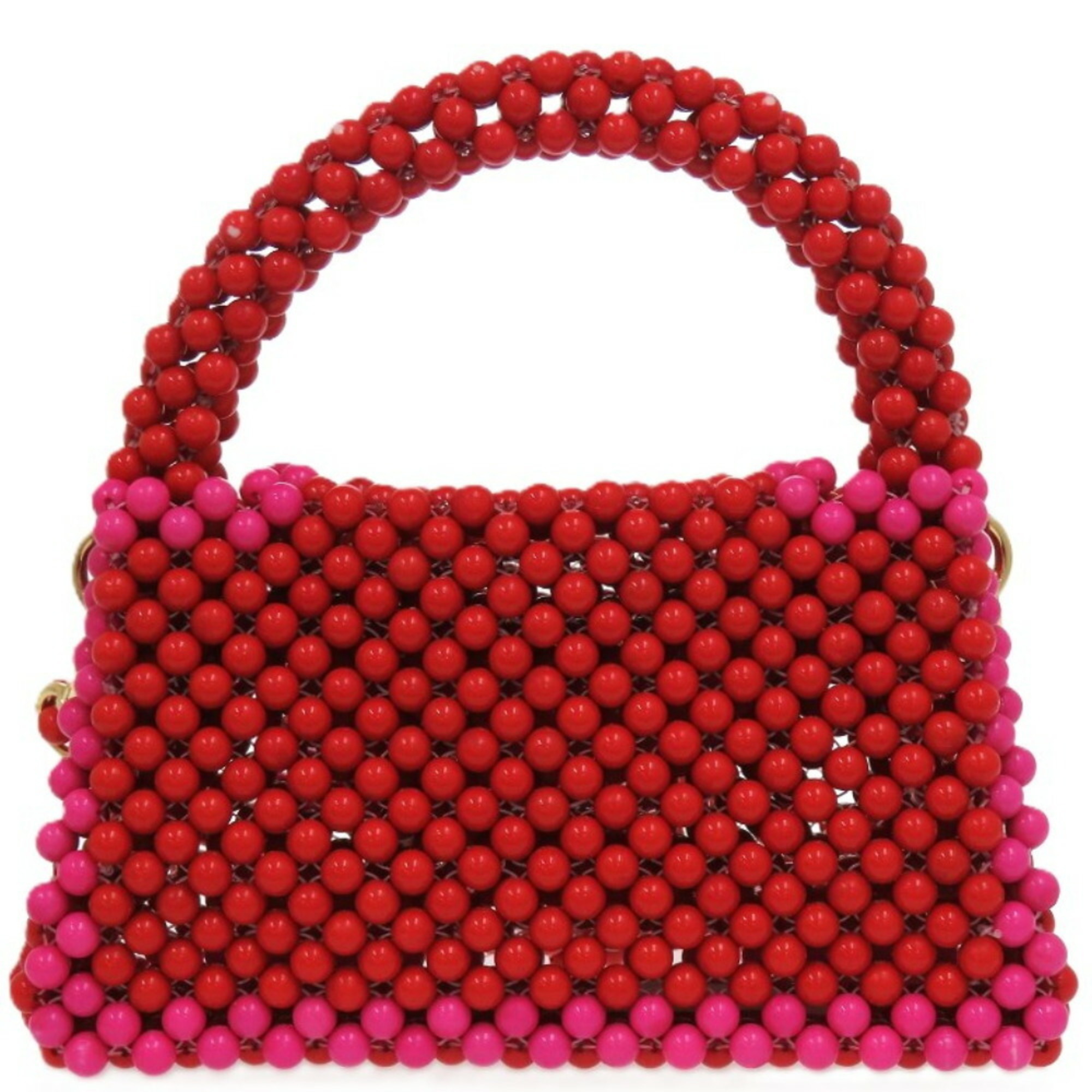 Pre-Owned Unused Kate Spade Hand Beaded Red Shoulder Bag 1076