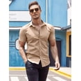 thumbnail image 3 of COOFANDY Men's Short Sleeve Muscle Fit Dress Shirts Casual Button Down Shirt, 3 of 6
