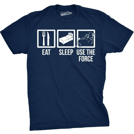 Mens Eat Sleep Use the Force Boxes Funny Vintage Sci Fi Movie T (Best Sci Fi Short Stories Of All Time)
