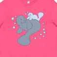 thumbnail image 4 of Inktastic Cute Manatees with Bubbles Youth T-Shirt, 4 of 5