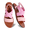 Pink, variant on Womens Elastic Strappy Sandals Cross Braided Beach Sandals Women Round Toe Flat Non Slip Casual Vacation Retro Comfort Fit Easy On Off