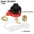 thumbnail image 2 of Uxcell Pull Chain Switch 3 Speed 4 Wire with String for Ceiling Fan Lamp Gold Tone, 2 of 5