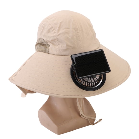 Sombrero Del Cubo Del Sol Del Ventilador, Tela De La Mezcla Del Poliéster Del Algodón AI Control De Voz Que Camina El Sombrero De La Pesca Que Acampa Para La Playa