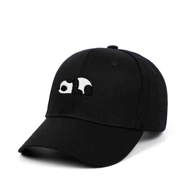 Gorra de béisbol Pandas Anime Snapback, algodón, negra, unisex