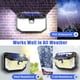 thumbnail image 3 of Paquete de 2 luces solares con sensor de movimiento - 76 COB, luz exterior con sensor de movimiento, impermeable, inalámbrica, de seguridad, luz de pared exterior para jardín, 3 of 5