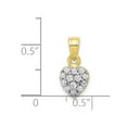 thumbnail image 3 of 10K Yellow Gold Charm Pendant Cubic Zirconia CZ 11 mm 6, 3 of 3
