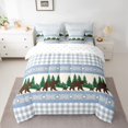 thumbnail image 2 of Manfei Aztec Geometric Check 7pcs Bedding Comforter Set,Woodland Animal Bear Queen Bedding Sets,Rustic Farmhouse Cabin Queen Sheet Sets For Boys Girls,Luxury Bedroom Decor Reversible, 2 of 8