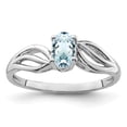 thumbnail image 1 of Bague en Argent Sterling 925 Rhodié Aigue-Marine, 1 of 2