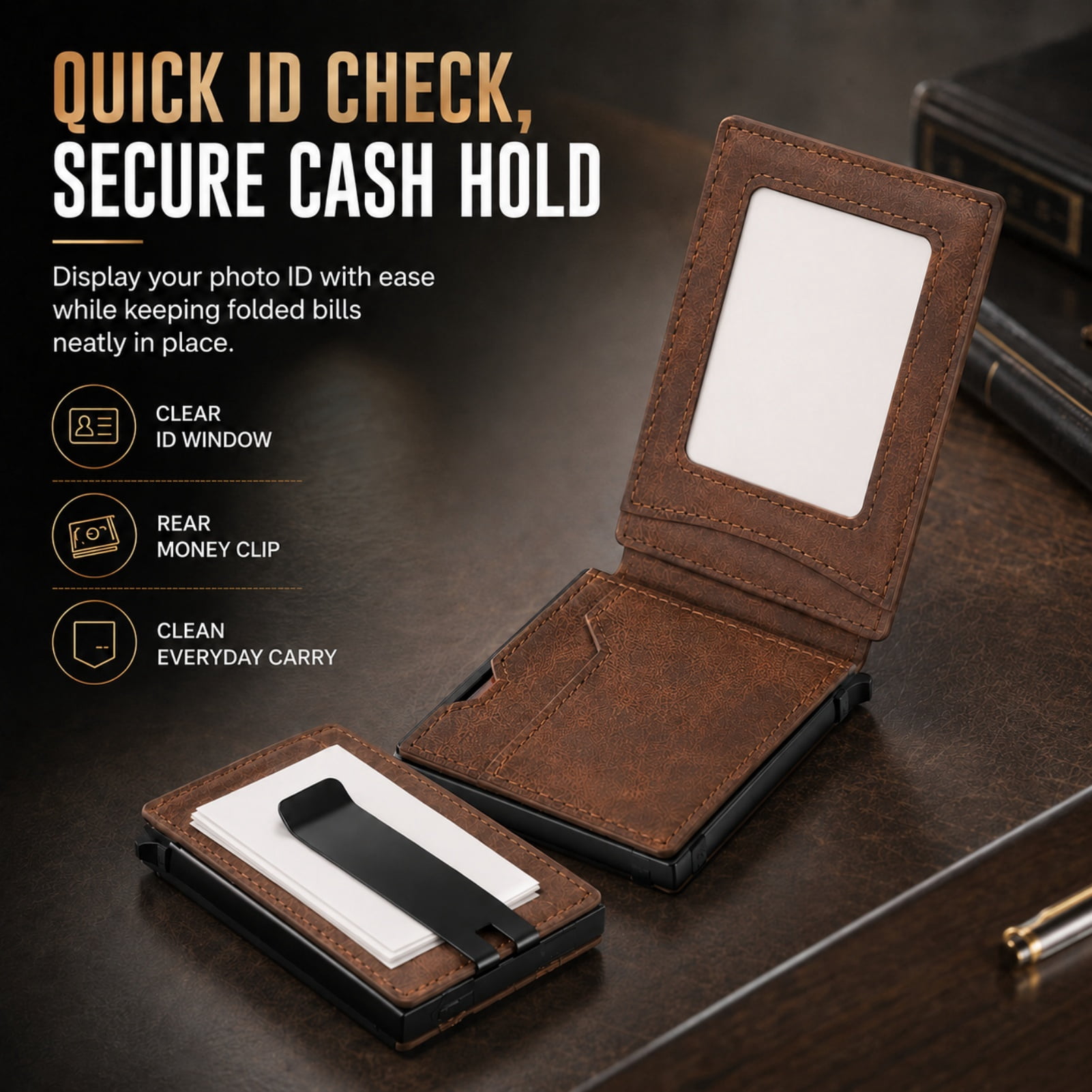 Lumanee Magvault Wallet, Lumanee Magvault Minimalist Wallet, Convenient Pop-Up Mechanism with Transparent Window, Signal Insulating Physical Layer, Ideal for Commuting and Travel