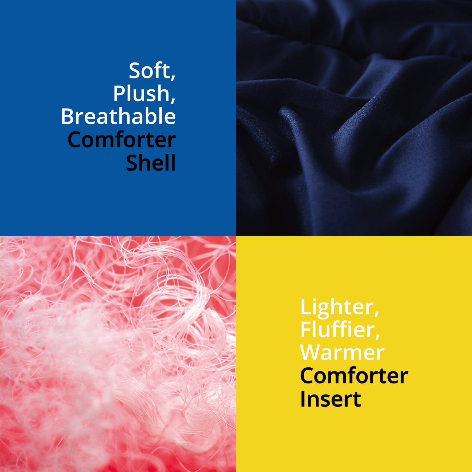 IGI Twin Comforter, Navy Blue | All Season Hotel Down Alternative Duvet Insert, Adult, Unisex, 64x88in
