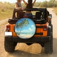 thumbnail image 3 of KAKALAD Beach Palm Trees 05 Spare Tire Cover Universal Car Vehicle Tools For Rv SUV Truck Camper Travel Trailer Accessories Buckle 14” Inch, 3 of 6
