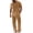 Gold, variant on Men's 2 Piece Linen Shirts with Hoodie Suit Long Sleeve Pants Set Casual Drawstring Daily Wear Army Green L(L)