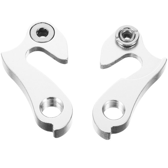 IFANLANDOR Bike Derailleur Hangers 2Pcs Silver Aluminium Alloy Hook Shape For Road Bikes Bicycle Maintenance