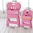 thumbnail image 4 of Taburete escalonado de silla plegable de plástico Strong Safe Kids con respaldo ~ Pink_S Blue-L SM SunniMix Silla plegable de los niños, 4 of 8