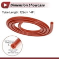 thumbnail image 4 of Unique Bargains 4Ft 3/16" 4mm ID 3.5mm Thickness Silicone Vacuum Hose for Air and Water Red, 4 of 6