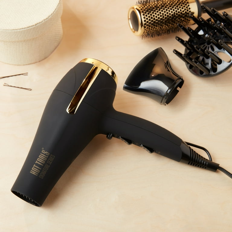 Hot Tools Pro Signature 1875W Ionic + Ceramic Hair Dryer, Black